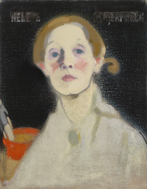 Autoportrét na černém pozadí, Helene Schjerfbeck