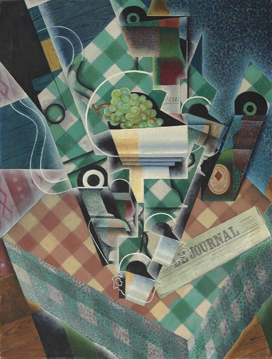 Zátiší s kostkovaným ubrusem, Juan Gris
