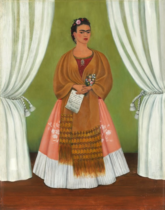 Autoportrét věnovaný Lvu Trockému, Frida Kahlo