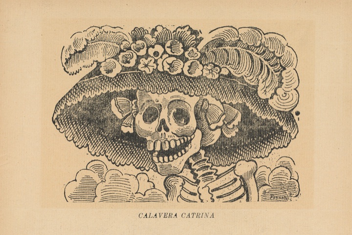 La Calavera Catrina (Elegantní lebka), José Guadalupe Posada
