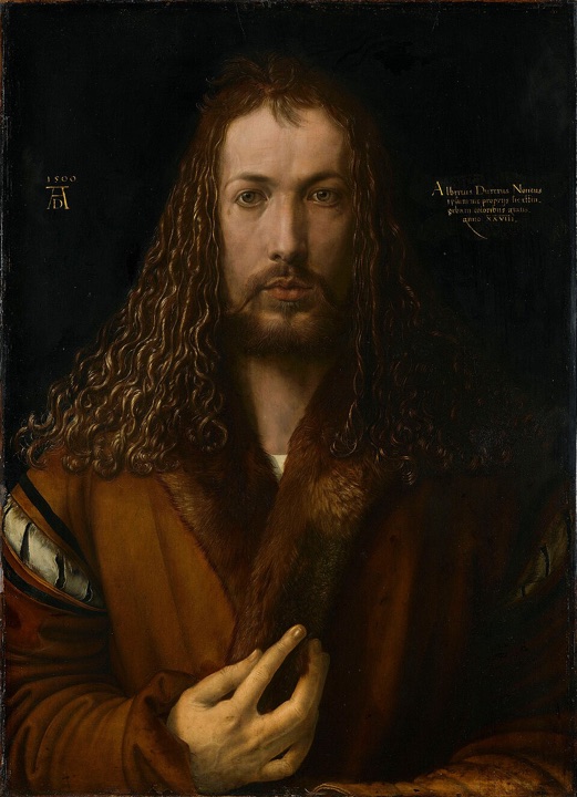 Autoportrét v kožešinovém plášti, Albrecht Dürer