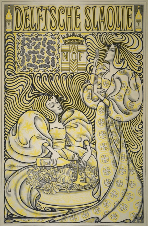 Plakát na delftský salátový olej, Jan Toorop