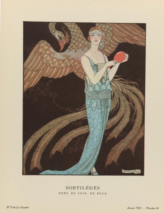Gazette du Bon Ton, 1922 – č. 9: Sortilèges / Robe du soir, de Beer, George Barbier (podle návrhu)