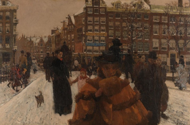 Most přes Singel u Paleisstraat v Amsterdamu, George Hendrik Breitner