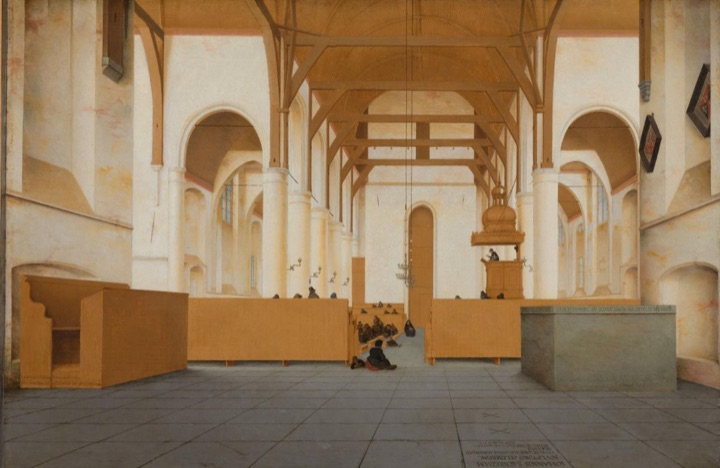 Interiér kostela Sint-Odulphuskerk v Assendelftu, Pieter Jansz Saenredam