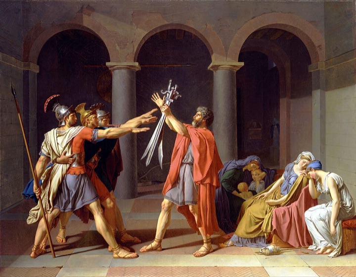 Přísaha Horatiů, Jacques-Louis David